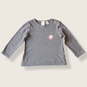 H&M x Disney Aristocats Toddler 18-24M Gray Long-Sleeve Tee w/ Snap Open